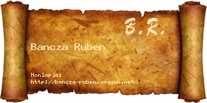 Bancza Ruben névjegykártya